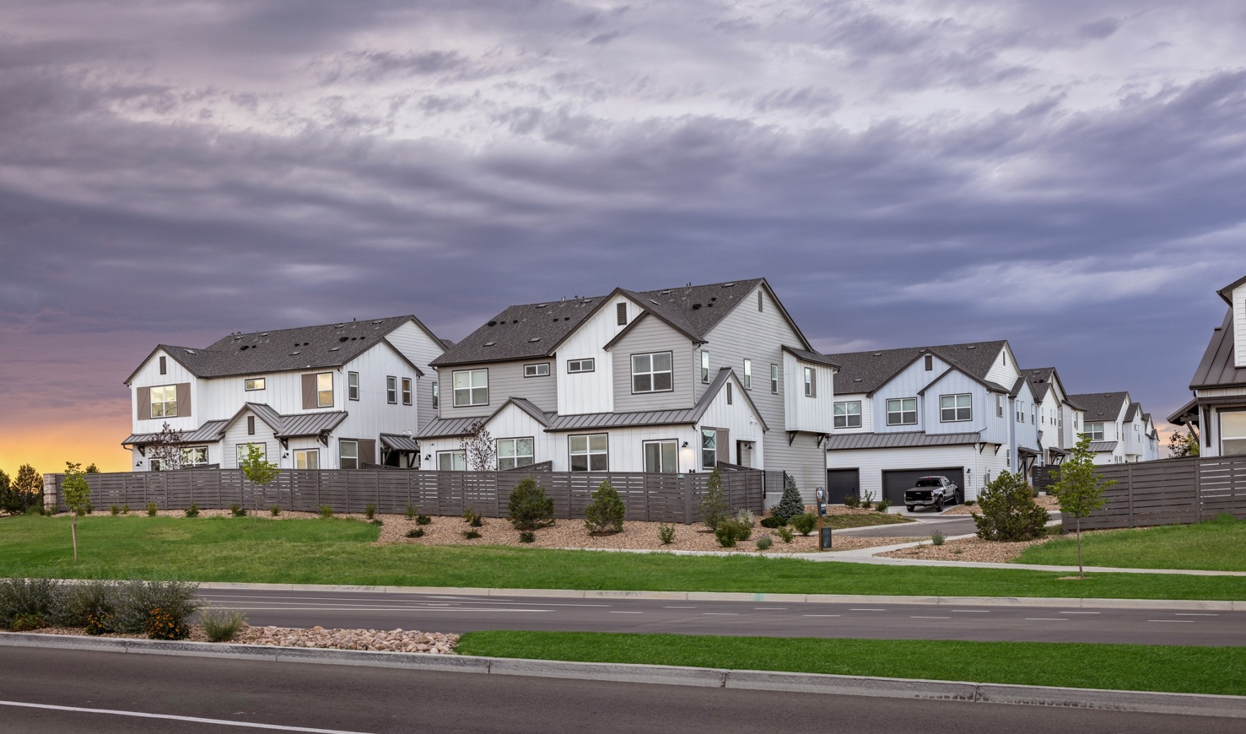 Exterior of townhomes for rent at VellaTerra